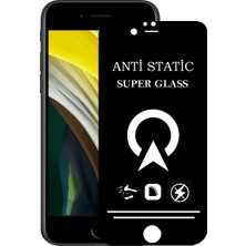 Kzy Apple iPhone Se 2 2020 Tam Kaplayan Anti Statik Dayanıklı Süper Cam Ekran Koruyucu - Siyah