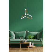 Rarossa Clover Eskitme Tekli Sarkıt LED Beyaz Işık Ultra Ledli Salon Mutfak Oda Hol Ledli Avize