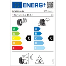 Benchmark 445/45 R19.5 20Pr Ett100 160J Bk (Hb) Ece-S 3Pmsf E Dorse 4 Mevsim Lastiği (Üretim Yılı: 2023)