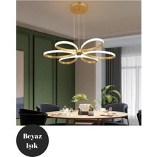 Rarossa Nipul Eskitme Sarkıt Modern Beyaz Işık Ultra Ledli Salon Mutfak Oda Hol Avize