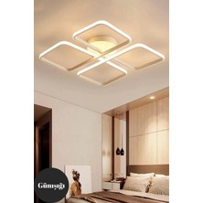Rarossa Novem Beyaz Plafonyer Gün Işığı Ultra Ledli Salon Mutfak Oda Hol Ledli Avize