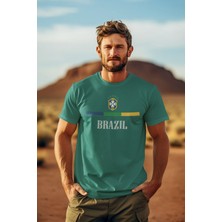 Biy Store Brezilya Milli Takım Forma Futbol Tisort Kadın Erkek  T-Shirt Beyaz Tişört