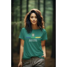 Biy Store Brezilya Milli Takım Forma Futbol Tisort Kadın Erkek  T-Shirt Beyaz Tişört