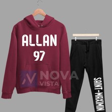 Biy Store Allan Saint-Maximin Sırt Yazı Forma Baskılı Unisex Kapüşonlu Kışlık Sweatshirt Eşofman Takımı