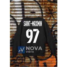Biy Store Allan Saint-Maximin Sırt Yazı Forma Baskılı Unisex Bisiklet Yaka Yeşil Kışlık Sweatshirt