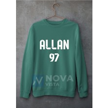 Biy Store Allan Saint-Maximin Sırt Yazı Forma Baskılı Unisex Bisiklet Yaka Yeşil Kışlık Sweatshirt
