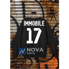 Biy Store Ciro Immobile Sırt Yazı Forma Baskılı Unisex Bisiklet Yaka Mor Kışlık Sweatshirt