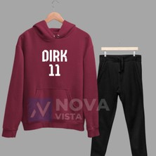 Biy Store Dirk Kuyt Sırt Yazı Forma Baskılı Unisex Kapüşonlu Pembe Kışlık Sweatshirt Eşofman Takımı