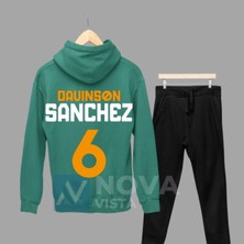 Davinson Sanchez 6 Numara  Futbol Forma Baskılı Unisex Kapüşonlu Spor Sweatshirt Eşofman Takımı