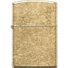 Zippo Logo Tumbled Brass Dizayn Çakmak