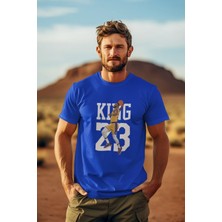 Biy Store Lebron James King Lakers Efsane Forma Basketbol Tisort Kadın Erkek T-Shirt Kırmızı Basic Tişört