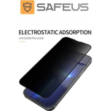 Safeus iPhone 13 Pro Tam Kaplayan Hayalet Toz Filtreli Ekran Koruyucu Cam