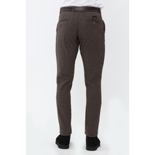 Daddies Cool With Epic Kahve Dokuma Pamuk Karışımlı Chino Erkek Pantolon