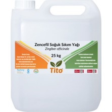 Tito Zencefil Soğuk Sıkım Yağı Zingiber Officinale 25 kg