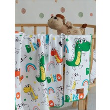 Mircotton Polar Baskılı Bebek Battaniyesi 85X110 cm Dino