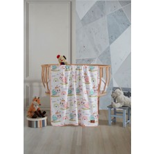 Mircotton Polar Baskılı Bebek Battaniyesi 85X110 cm Salyangoz