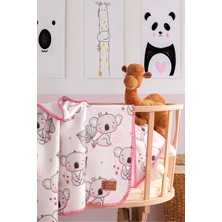 Mircotton Polar Baskılı Bebek Battaniyesi 85X110 cm Koala Pembe