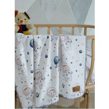 Mircotton Polar Baskılı Bebek Battaniyesi 85X110 cm Astronot