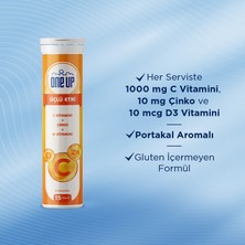 One Up Üçlü Etki C Vitamini + Çinko + D Vitamini 15 Efervesan Tablet