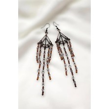 Petek Aksesuar Inci Etnik  Model Küpe 11 Cm.