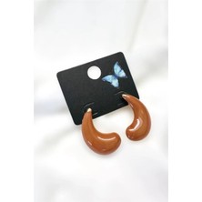 Petek Aksesuar Damla Mineli Asimetrik Küpe