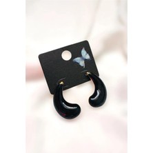 Petek Aksesuar Damla Mineli Asimetrik Küpe