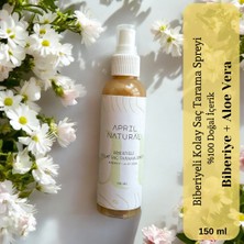 April Natural Besleyici Kolay Tarama Saç Spreyi - Biberiye Suyu ve Aloe Vera İçerikli - Çocuk ve Yetişkinler İçin