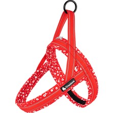 True Love Blossom Kırmızı Köpek Göğüs Tasması