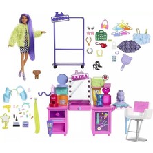 Barbie Extra Güzellik Seti GYJ70 1 Barbie +45 Parça