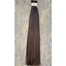 Halit Can HairKing Özbek Saçı Gerçek İnsan Saçı Mikro Kaynak Çikolata Kahve Renk 55 cm 120 gr 200 adet