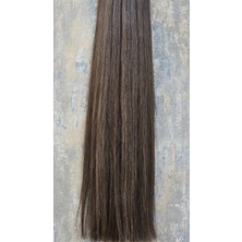 Halit Can HairKing Özbek Saçı Gerçek İnsan Saçı Mikro Kaynak Çikolata Kahve Renk 55 cm 120 gr 200 adet