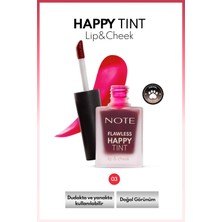 Note Flawless Happy Tint Lip & Cheek 03 Sweet Pink Dudak Ve Yanak Renklendirici Likit Allık - Pembe