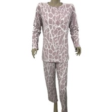 Tuba 9275-TUBA Bayan Kışlık Pijama Takım-Pudra