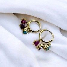 Petek Aksesuar Zirkon Taşlı Sallantılı Shakira Küpe