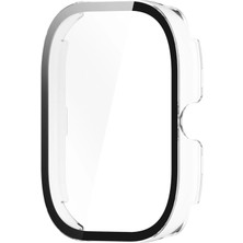 Mimtec Xiaomi Redmi Watch 4 Uyumlu Cam Ekran Koruyucu ve Kasa 360 Tam Koruma Kılıf Kapak