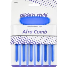 Glide'n Style Gliden Style Afro Comb - Perma Tarağı Mavi