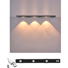 Hero Led HL-5517 40 cm 4W Hareket Sensörlü Şarjlı Taşınabilir LED Cabinet Tezgah Üstü