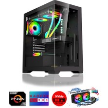 Zeiron Jaguar RX10 Ryzen 5 5600X 16GB Ram 1 Tb M.2 Nvme SSD 8gb 256BIT RX580 Sıvı Soğutmalı Oyuncu Masaüstü Bilgisayar