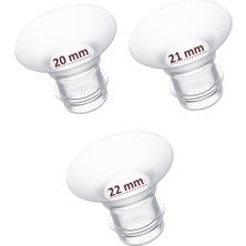 Bebebao Göğüs Pompası Kalkanı Silikon Flanş Küçültücü 20-21-22 mm 3'lü Set (P1 Model Uyumlu)