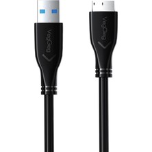 Veggieg USB 3.0 Micro B Şarj ve Data HDD Kablosu 1.5 Metre