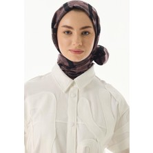 Fenza Scarf Valery Dama Desen Bej Yün Ipek Şal