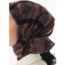 Fenza Scarf Valery Dama Desen Bej Yün Ipek Şal