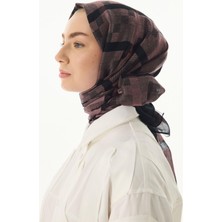 Fenza Scarf Valery Dama Desen Bej Yün Ipek Şal