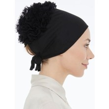 Lavender Fırfırlı Penye Bone  - Siyah-70