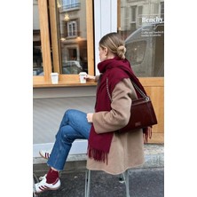 Bahels Ithal Puffy Cherry Atkı Şal Omuz Şalı