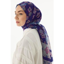 Fenza Scarf Lotus Fiyonk Desen Şeker Pembe Pamuklu Şal