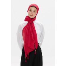 Fenza Scarf Freya Müslin Püsküllü Bürümcük Pamuklu Şal