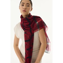 Fenza Scarf Valery Dama Desen Bej Yün Ipek Şal