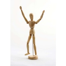 Mevafa Ahşap Model Manken Ahşap Robot 14 cm
