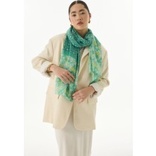 Fenza Scarf Lily Bahar Desen Şeker Pembe Pamuklu Şal